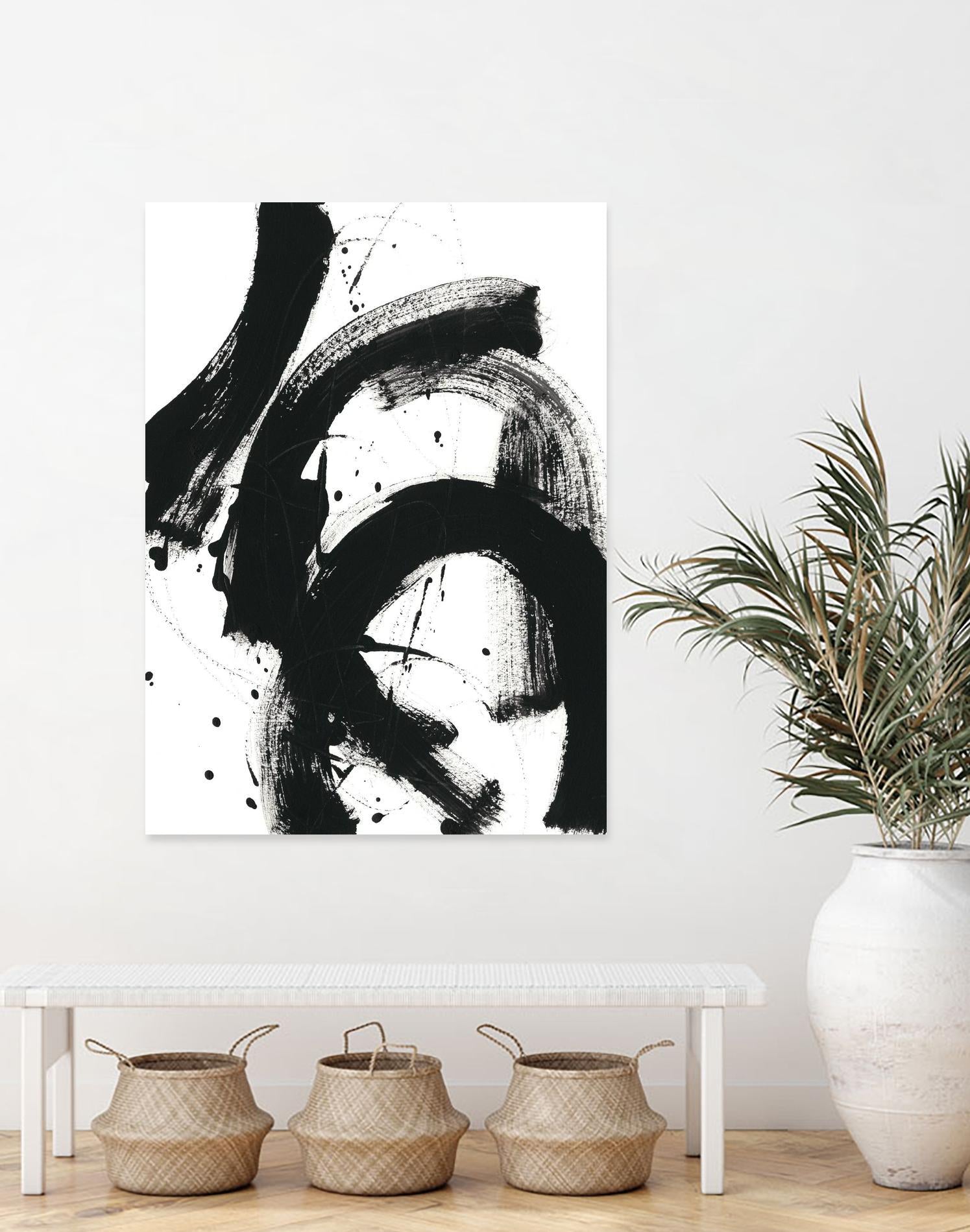 Onyx Gesture II by June Erica Vess on GIANT ART - black abstract