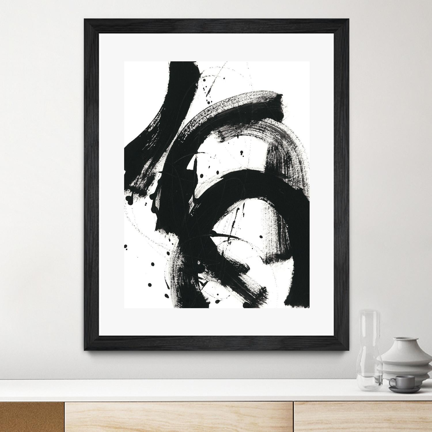 Onyx Gesture II by June Erica Vess on GIANT ART - black abstract