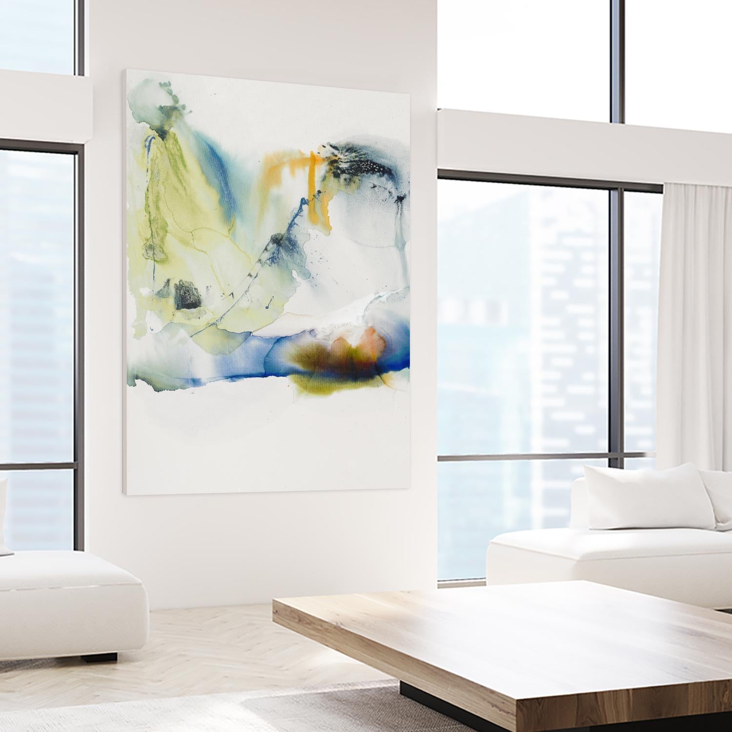 Abstract Terrain I by Sisa Jasper on GIANT ART - blue abstract