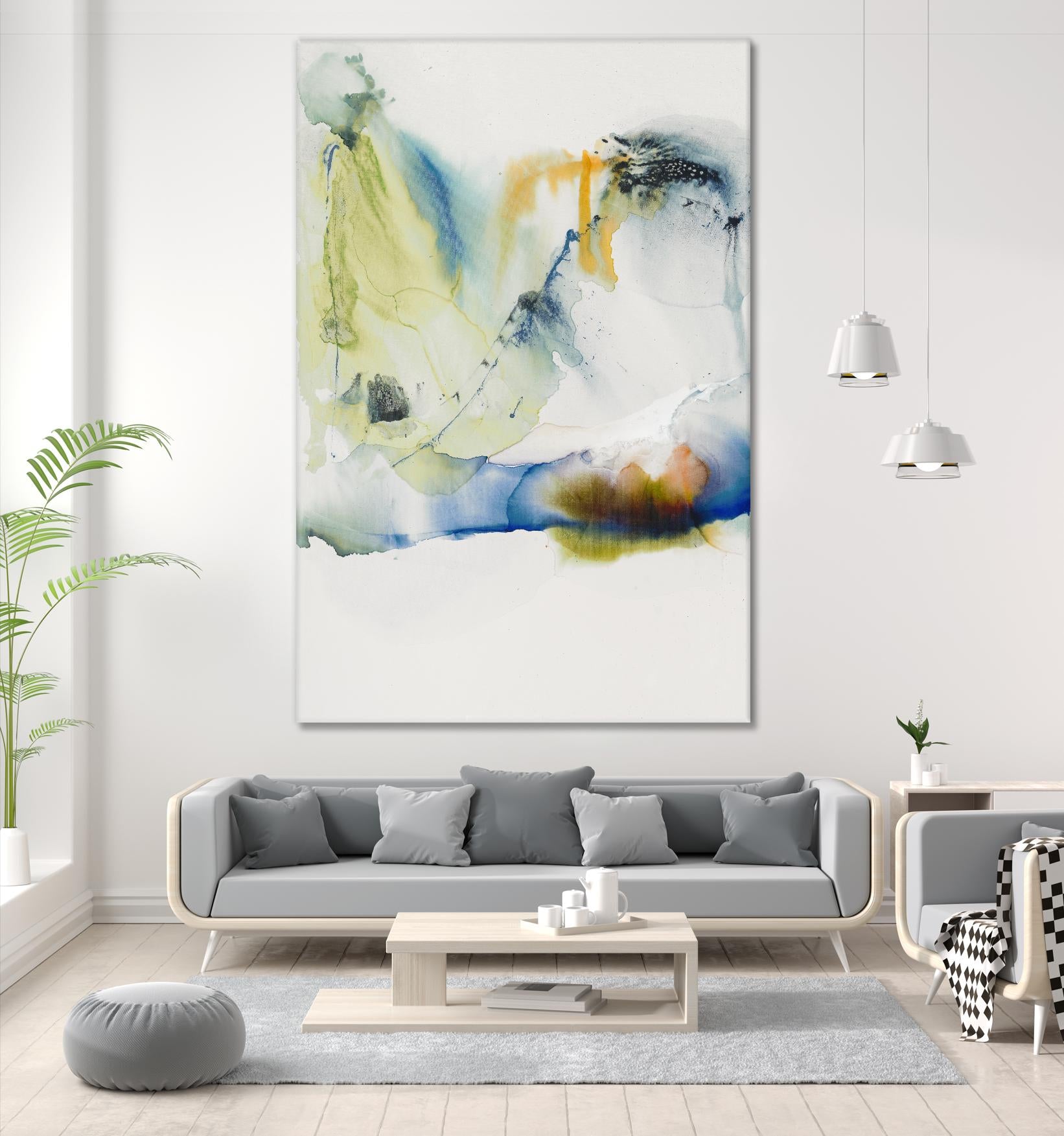 Abstract Terrain I by Sisa Jasper on GIANT ART - blue abstract