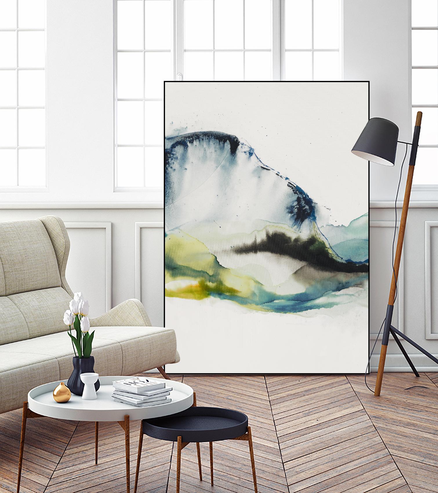 Abstract Terrain III by Sisa Jasper on GIANT ART - blue abstract