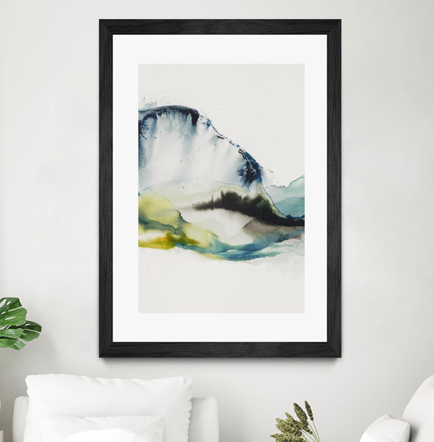 Abstract Terrain III by Sisa Jasper on GIANT ART - blue abstract