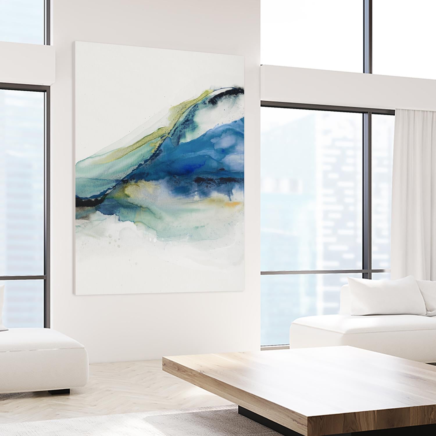 Abstract Terrain IV by Sisa Jasper on GIANT ART - green watercolour