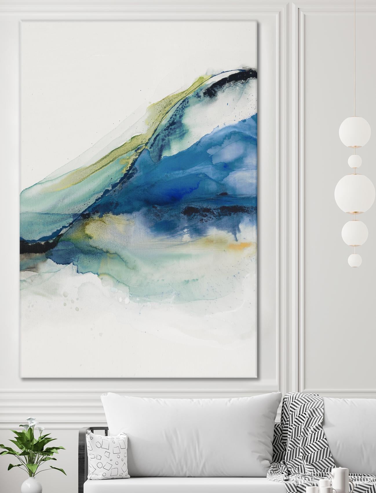Abstract Terrain IV by Sisa Jasper on GIANT ART - green watercolour