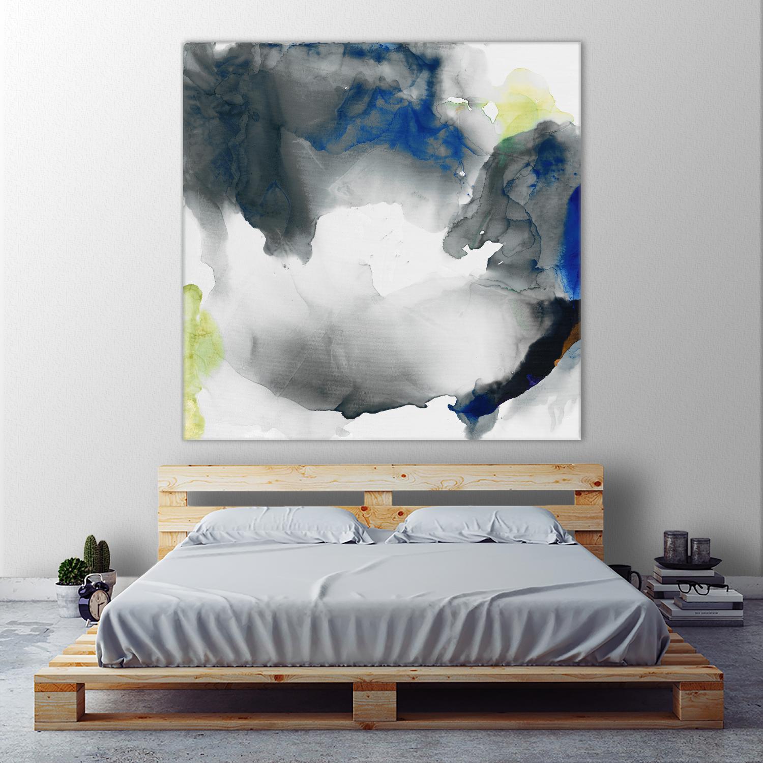 Ephemeral II by Sisa Jasper on GIANT ART - blue abstract