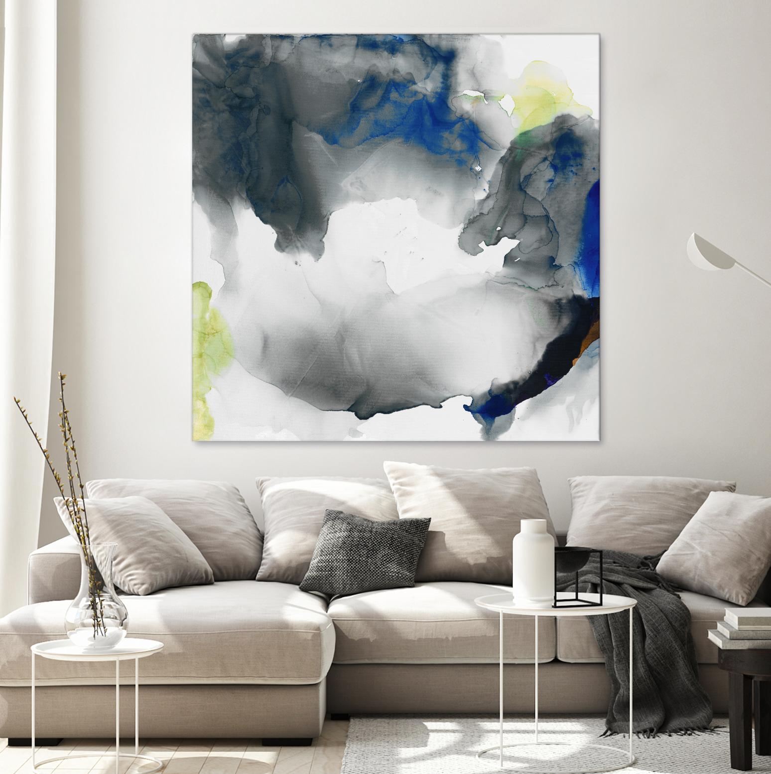 Ephemeral II by Sisa Jasper on GIANT ART - blue abstract