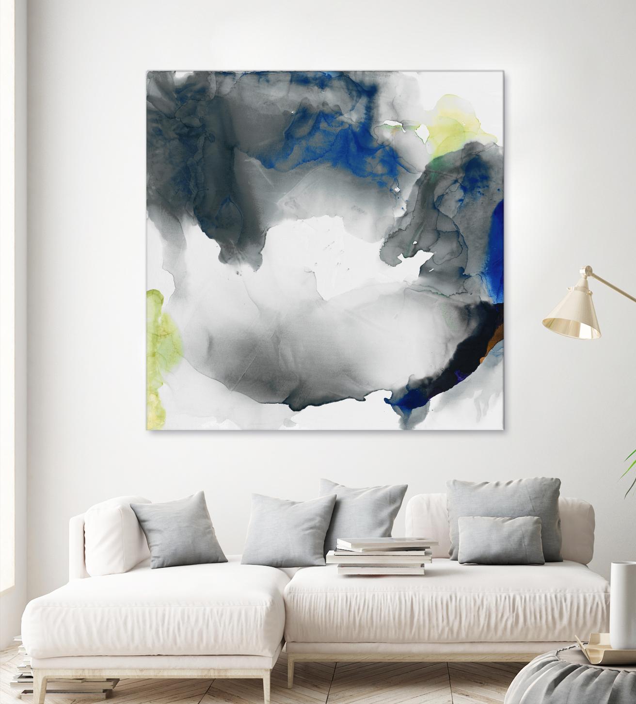 Ephemeral II by Sisa Jasper on GIANT ART - blue abstract