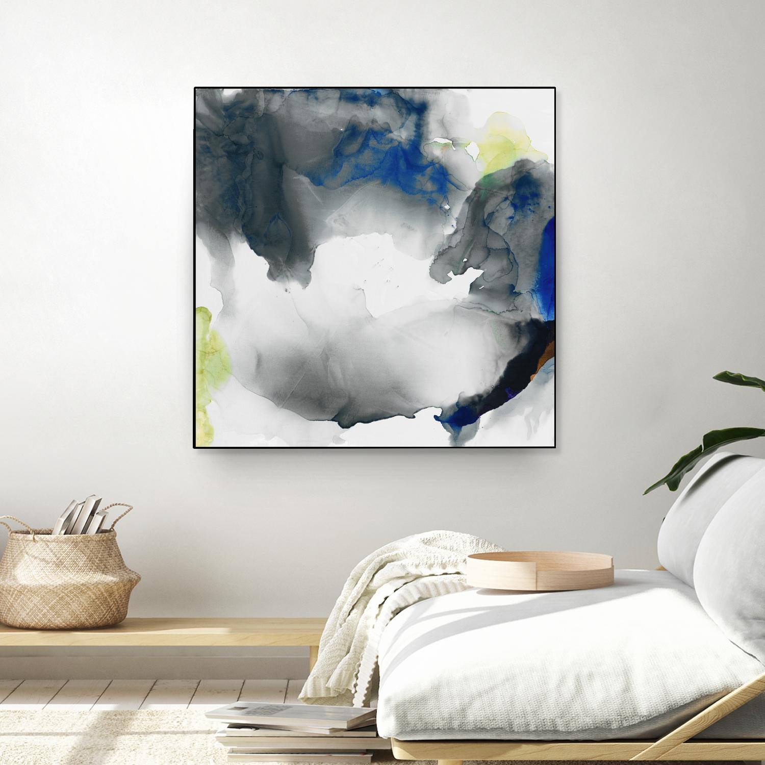 Ephemeral II by Sisa Jasper on GIANT ART - blue abstract