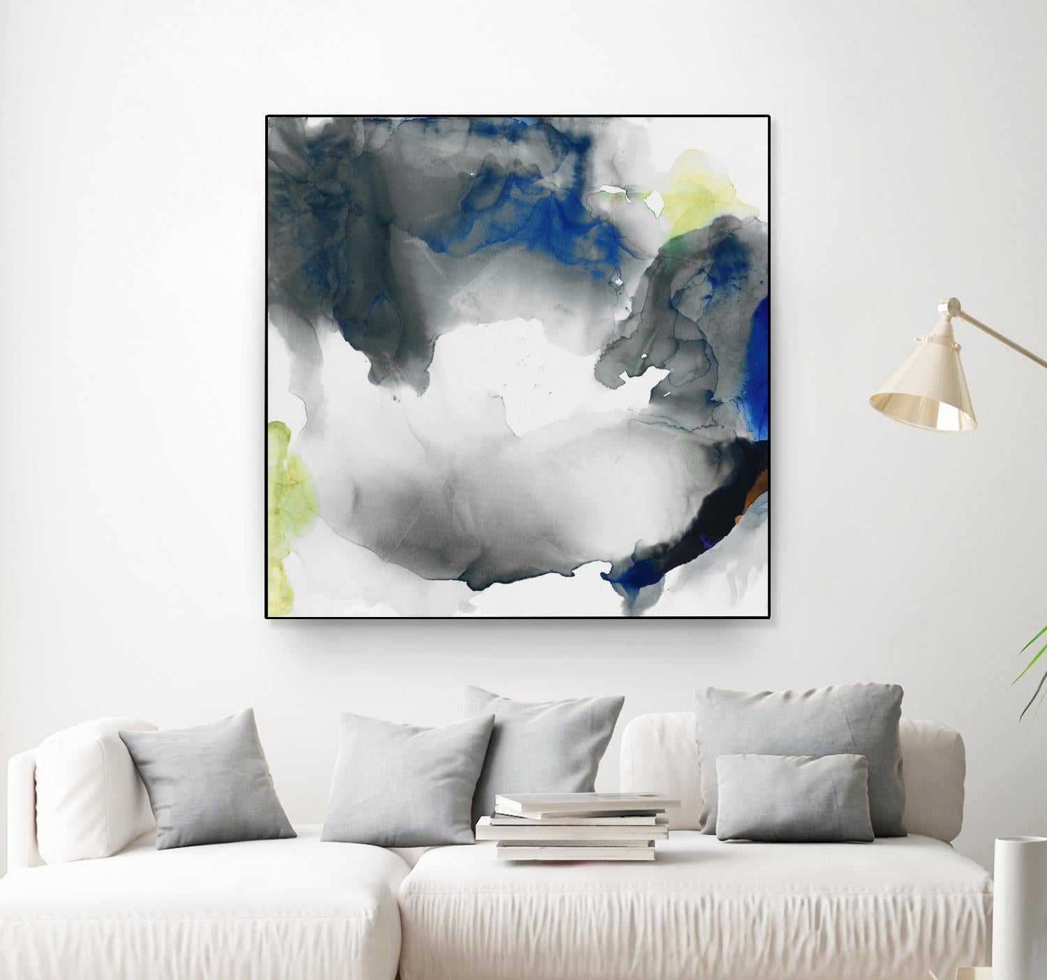 Ephemeral II by Sisa Jasper on GIANT ART - blue abstract