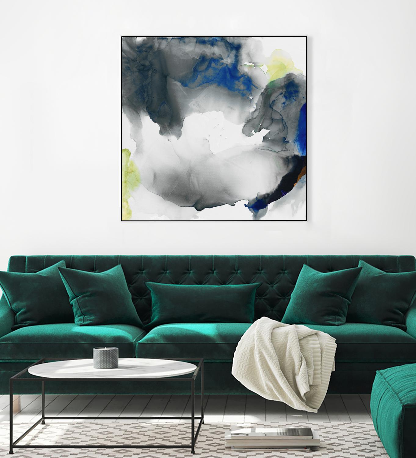 Ephemeral II by Sisa Jasper on GIANT ART - blue abstract
