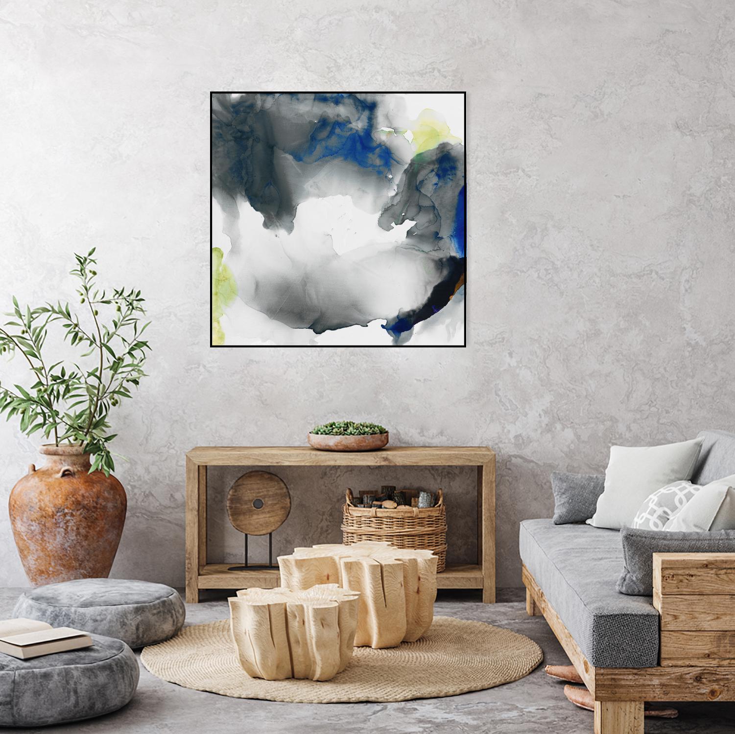 Ephemeral II by Sisa Jasper on GIANT ART - blue abstract