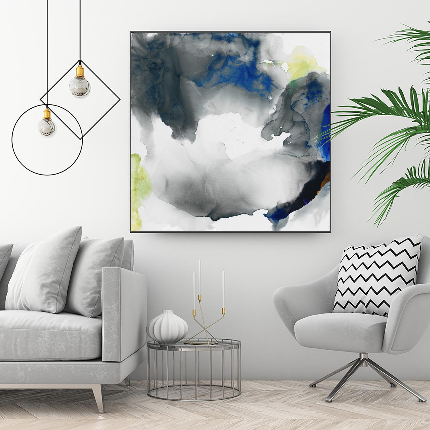 Ephemeral II by Sisa Jasper on GIANT ART - blue abstract