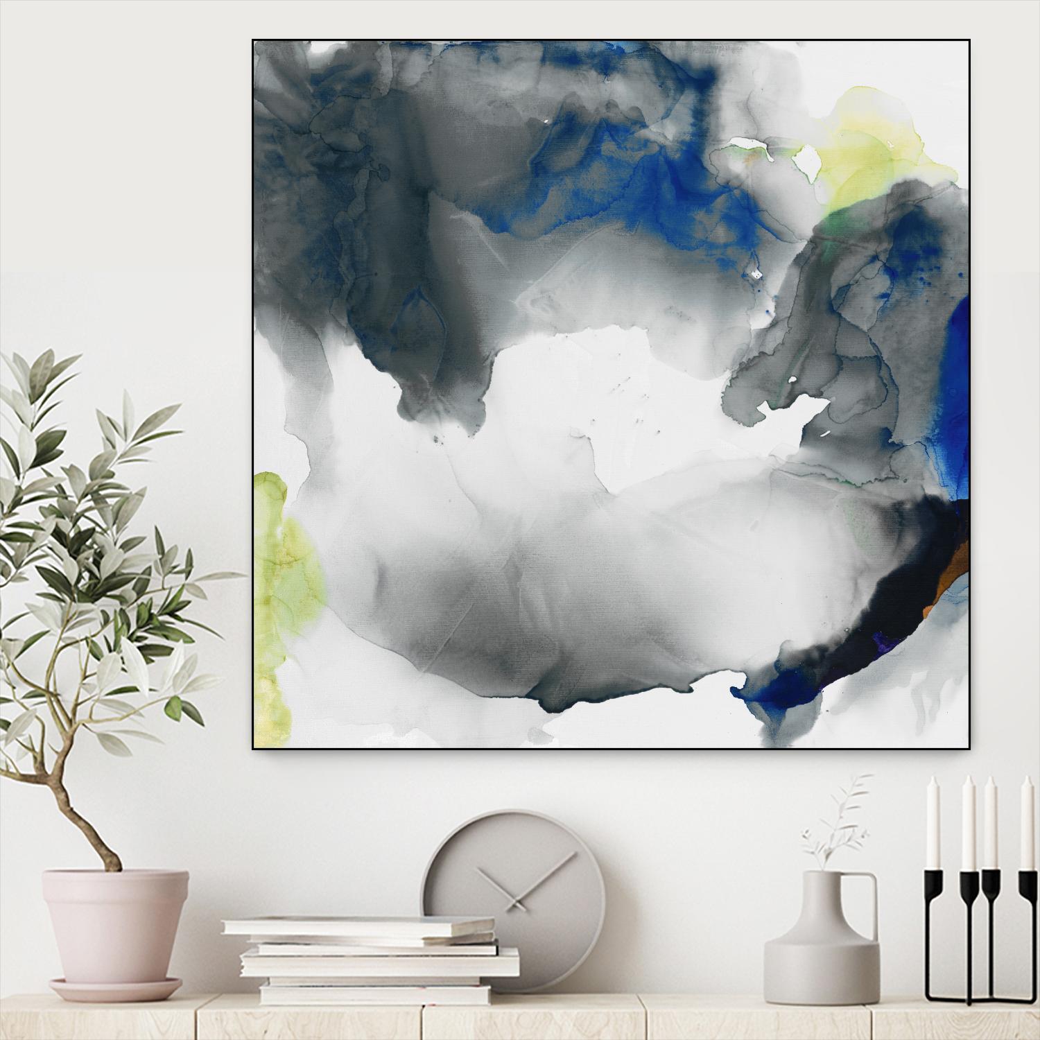 Ephemeral II by Sisa Jasper on GIANT ART - blue abstract
