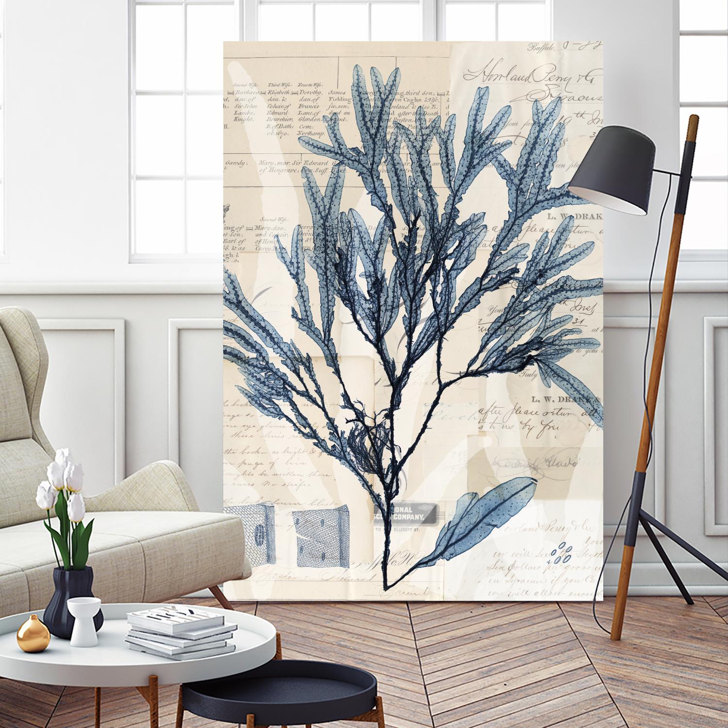 Seaweed Arrangement I by Vision Studio on GIANT ART - blue tropical