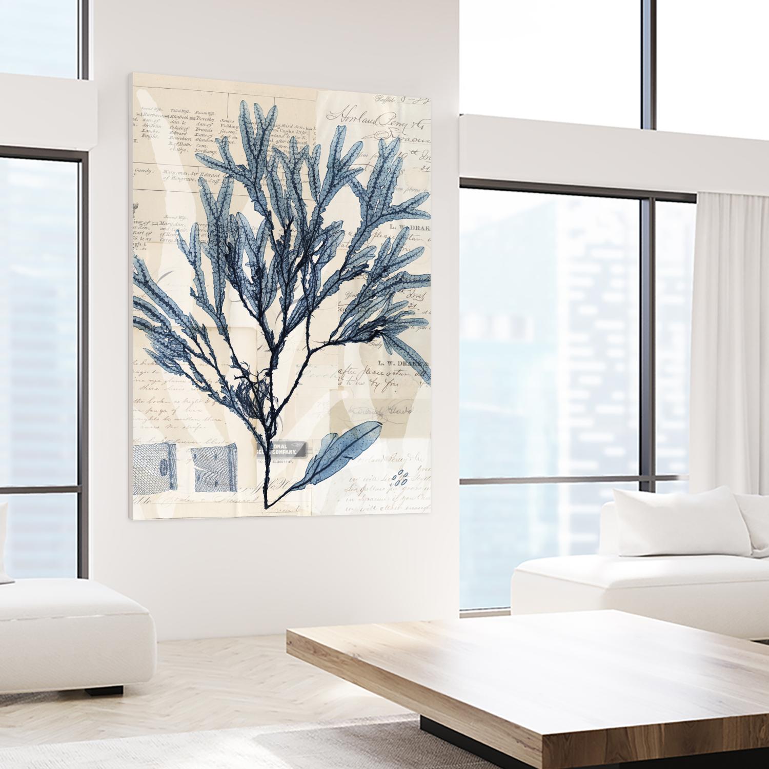 Seaweed Arrangement I by Vision Studio on GIANT ART - blue tropical