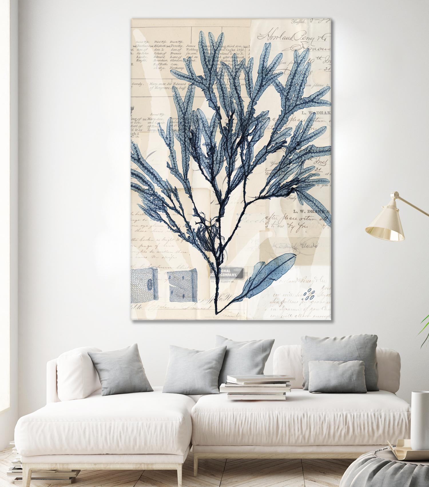 Seaweed Arrangement I by Vision Studio on GIANT ART - blue tropical