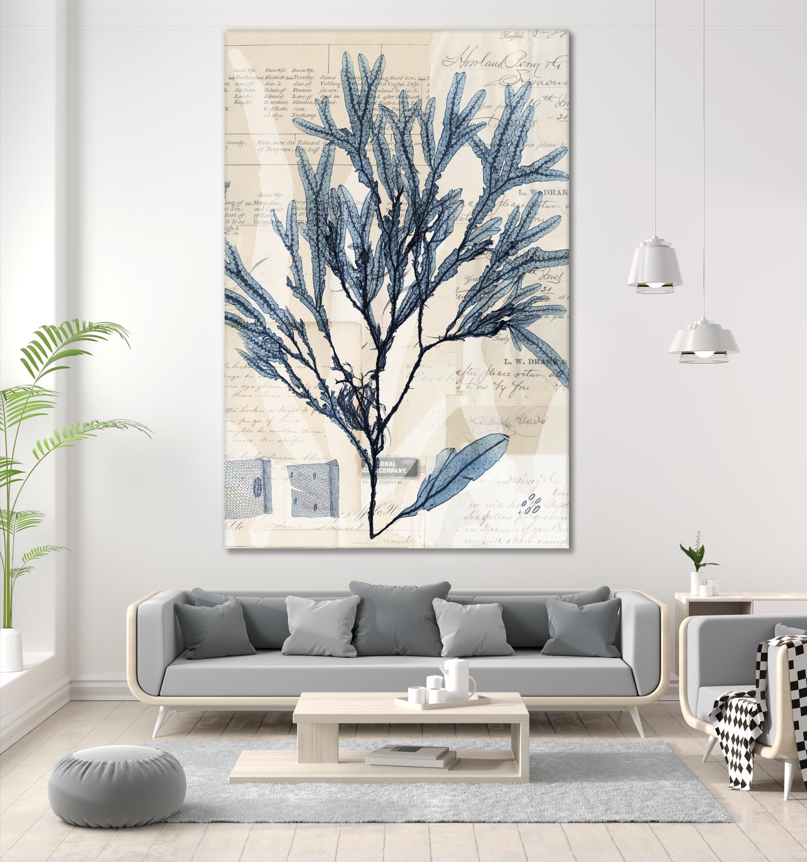Seaweed Arrangement I by Vision Studio on GIANT ART - blue tropical