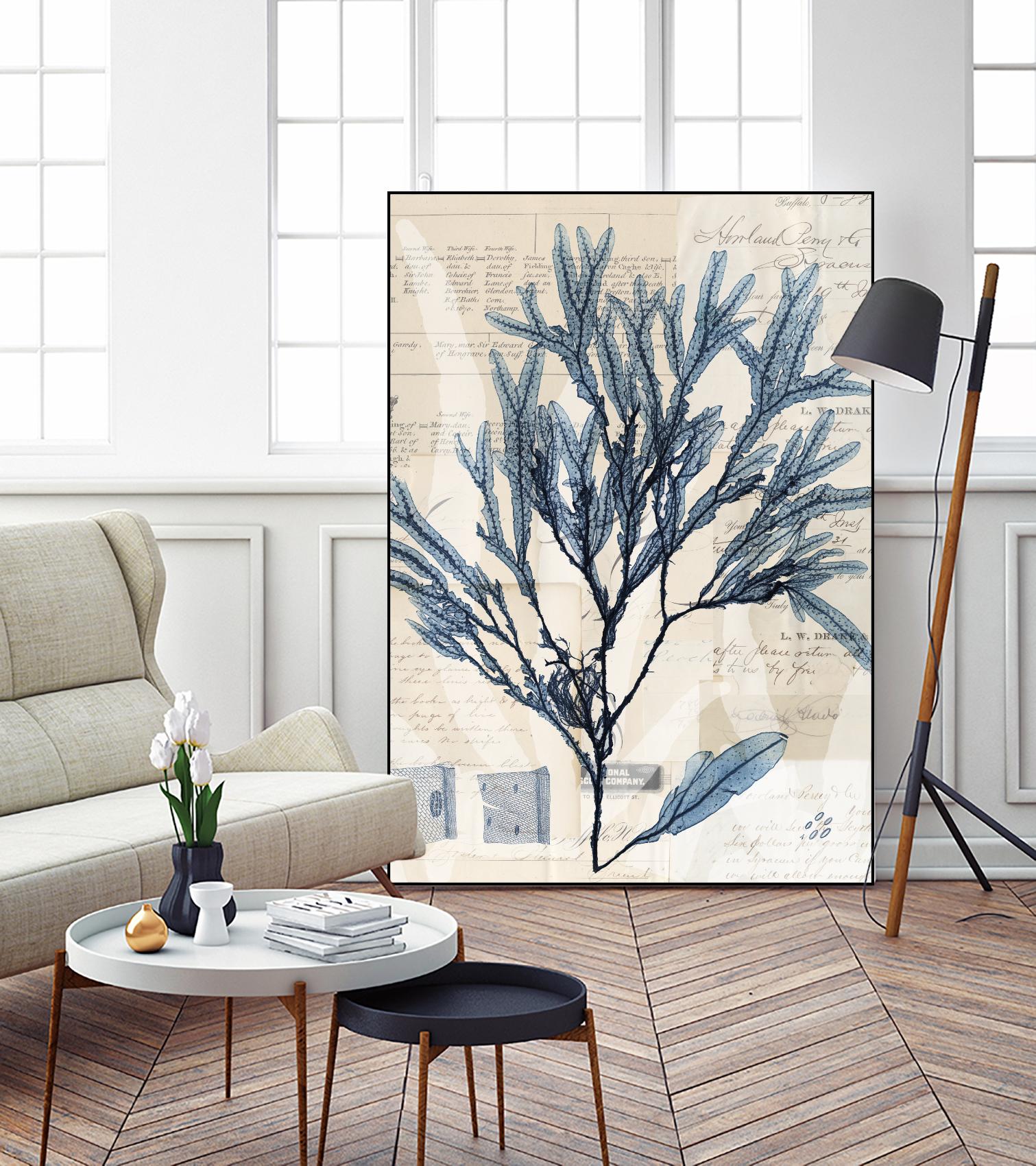 Seaweed Arrangement I by Vision Studio on GIANT ART - blue tropical