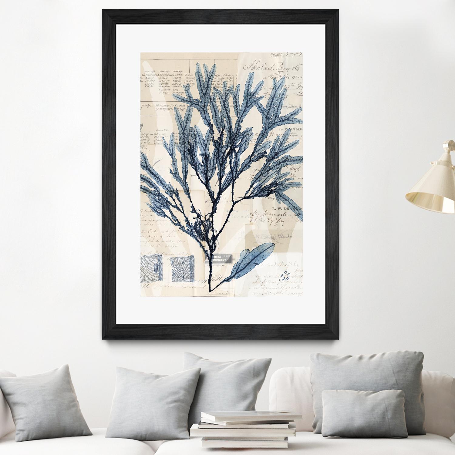 Seaweed Arrangement I by Vision Studio on GIANT ART - blue tropical