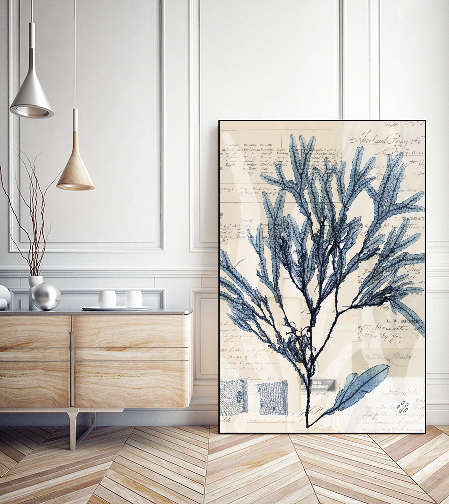 Seaweed Arrangement I by Vision Studio on GIANT ART - blue tropical