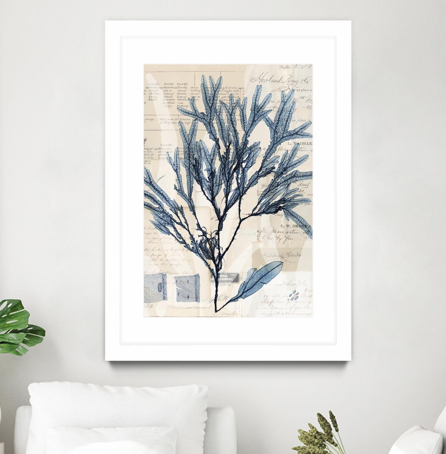 Seaweed Arrangement I by Vision Studio on GIANT ART - blue tropical