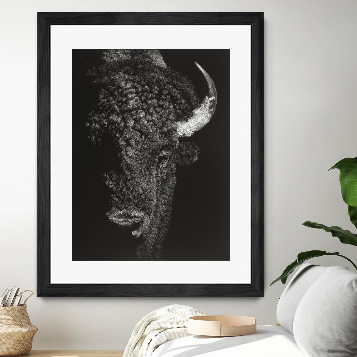 Black Glimpse I by Julie T. Chapman on GIANT ART - animals