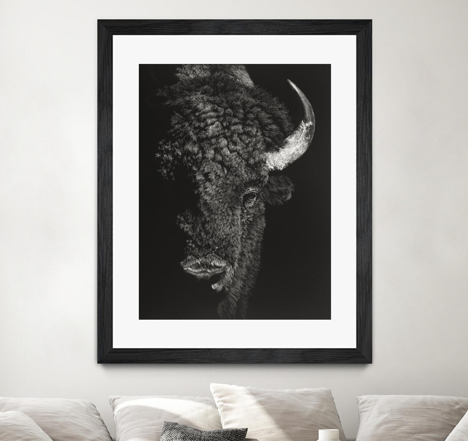 Black Glimpse I by Julie T. Chapman on GIANT ART - animals