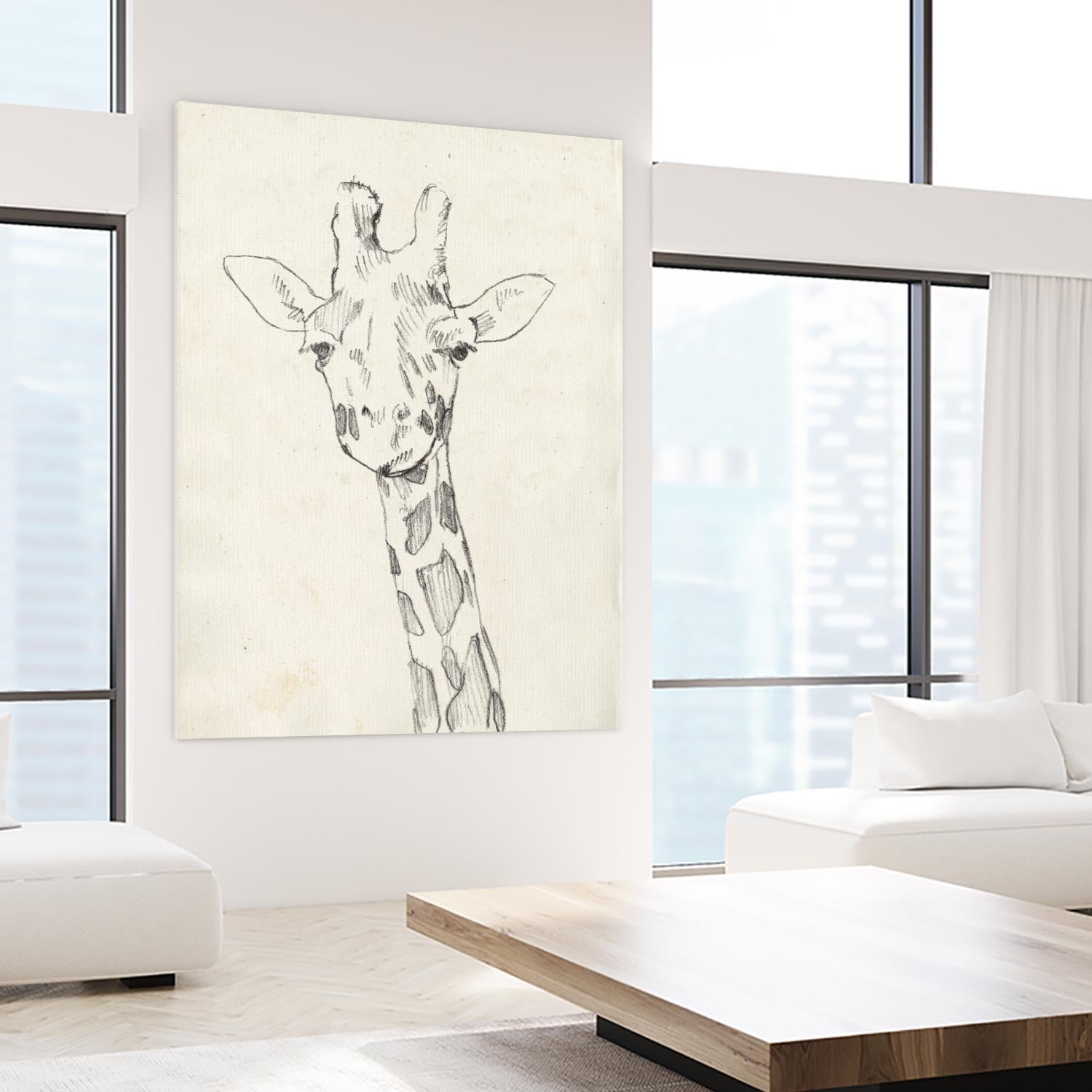 Giraffe Portrait II by Jennifer Goldberger on GIANT ART - animals