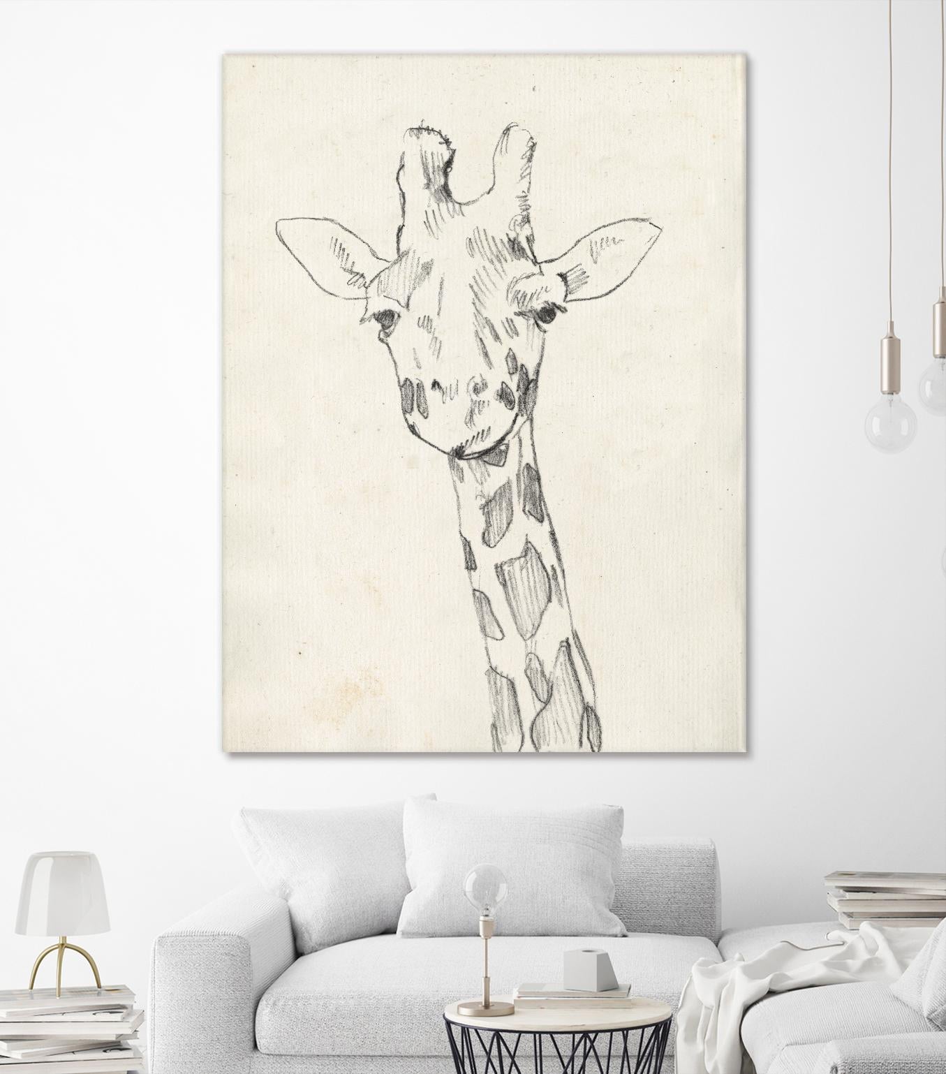 Giraffe Portrait II by Jennifer Goldberger on GIANT ART - animals