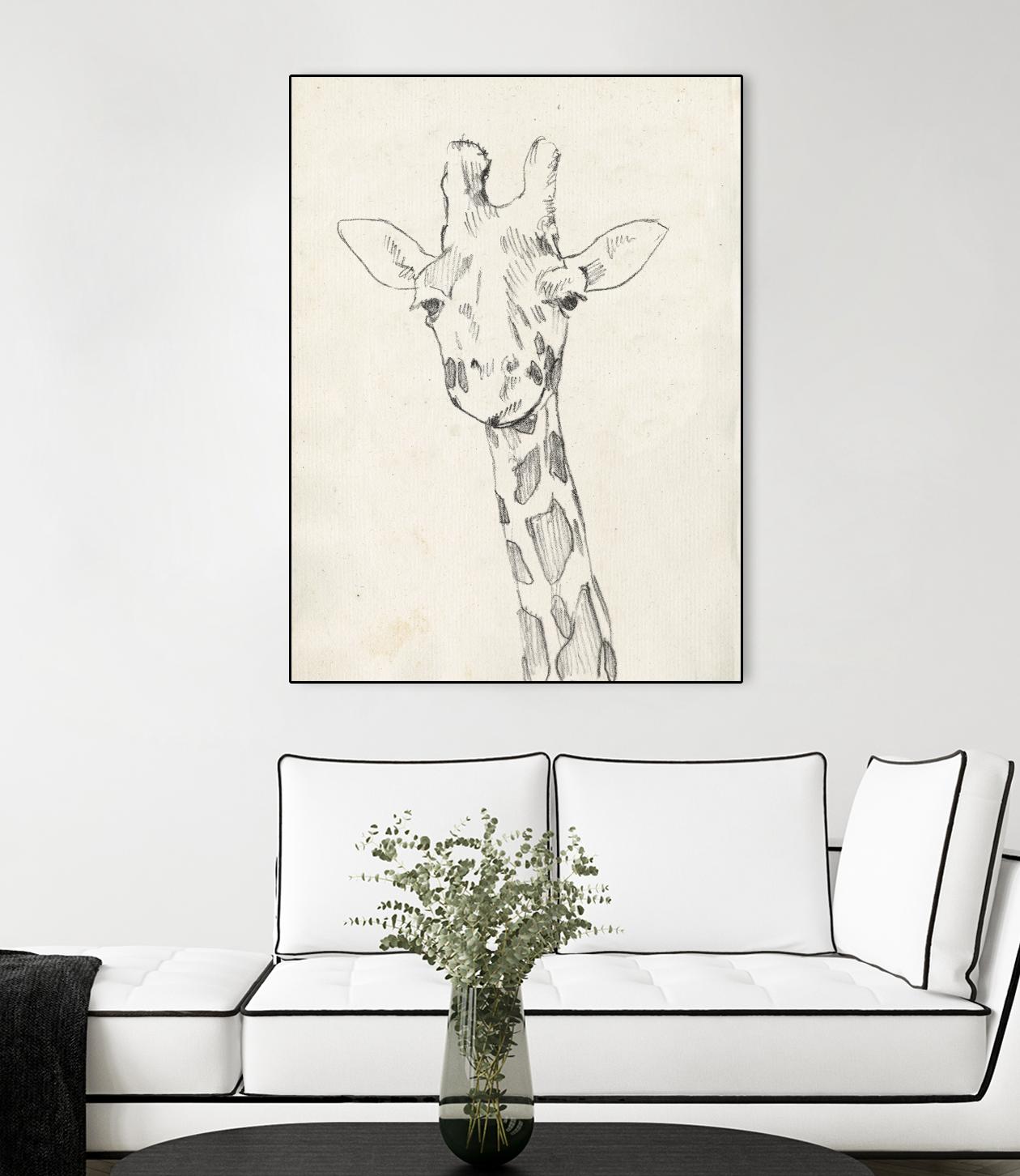 Giraffe Portrait II by Jennifer Goldberger on GIANT ART - animals