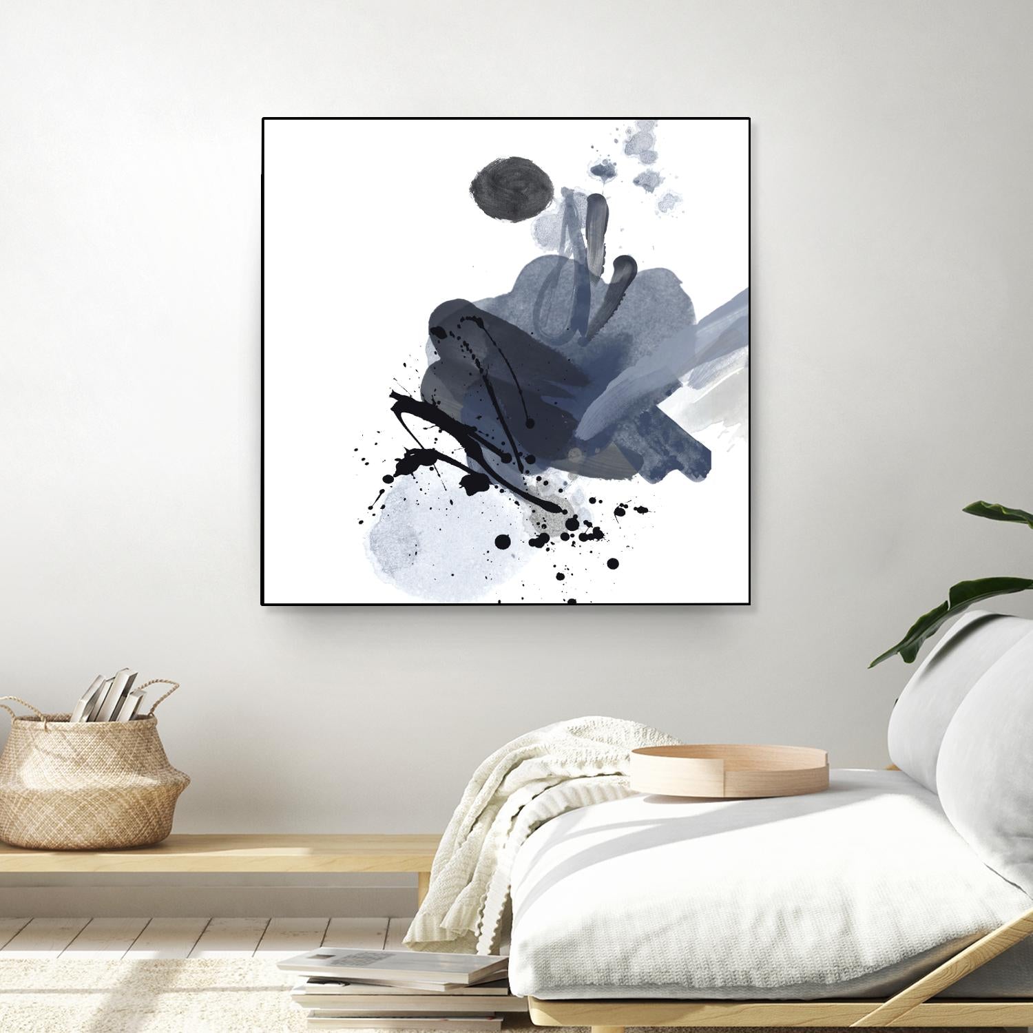 Blue & Black Splash I by Irena Orlov on GIANT ART - blue abstract