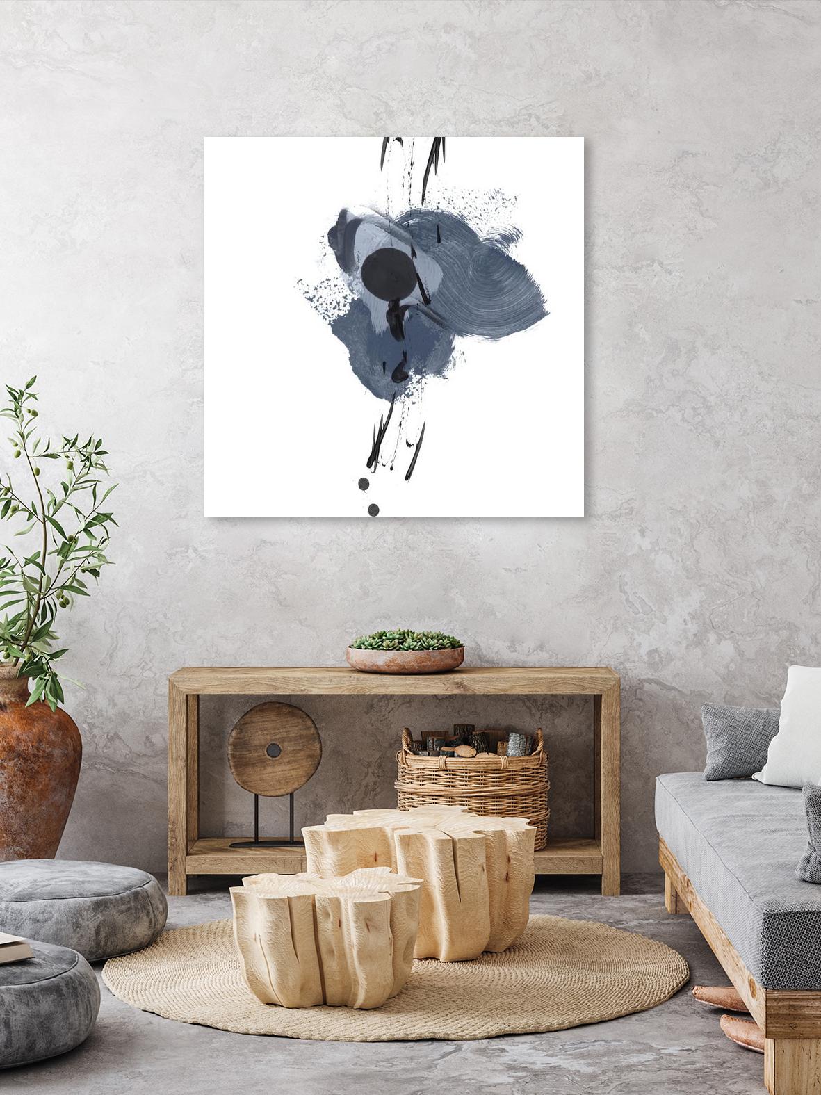 Blue & Black Splash II by Irena Orlov on GIANT ART - blue abstract