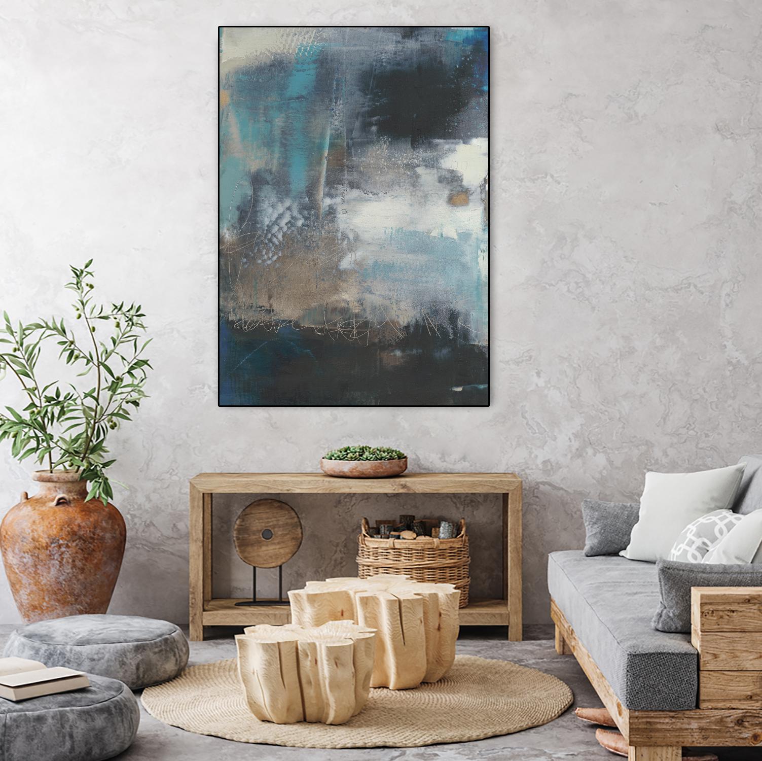 Umbra I by Sue Jachimiec on GIANT ART - blue abstract