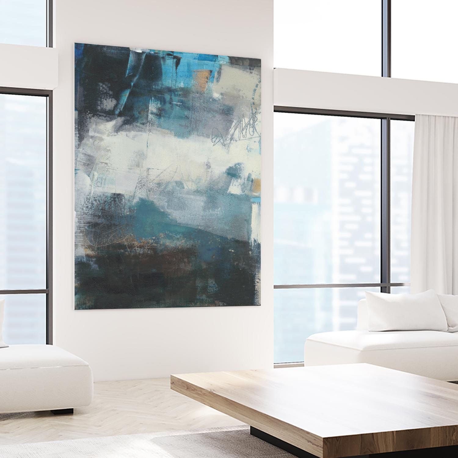 Umbra II by Sue Jachimiec on GIANT ART - blue abstract