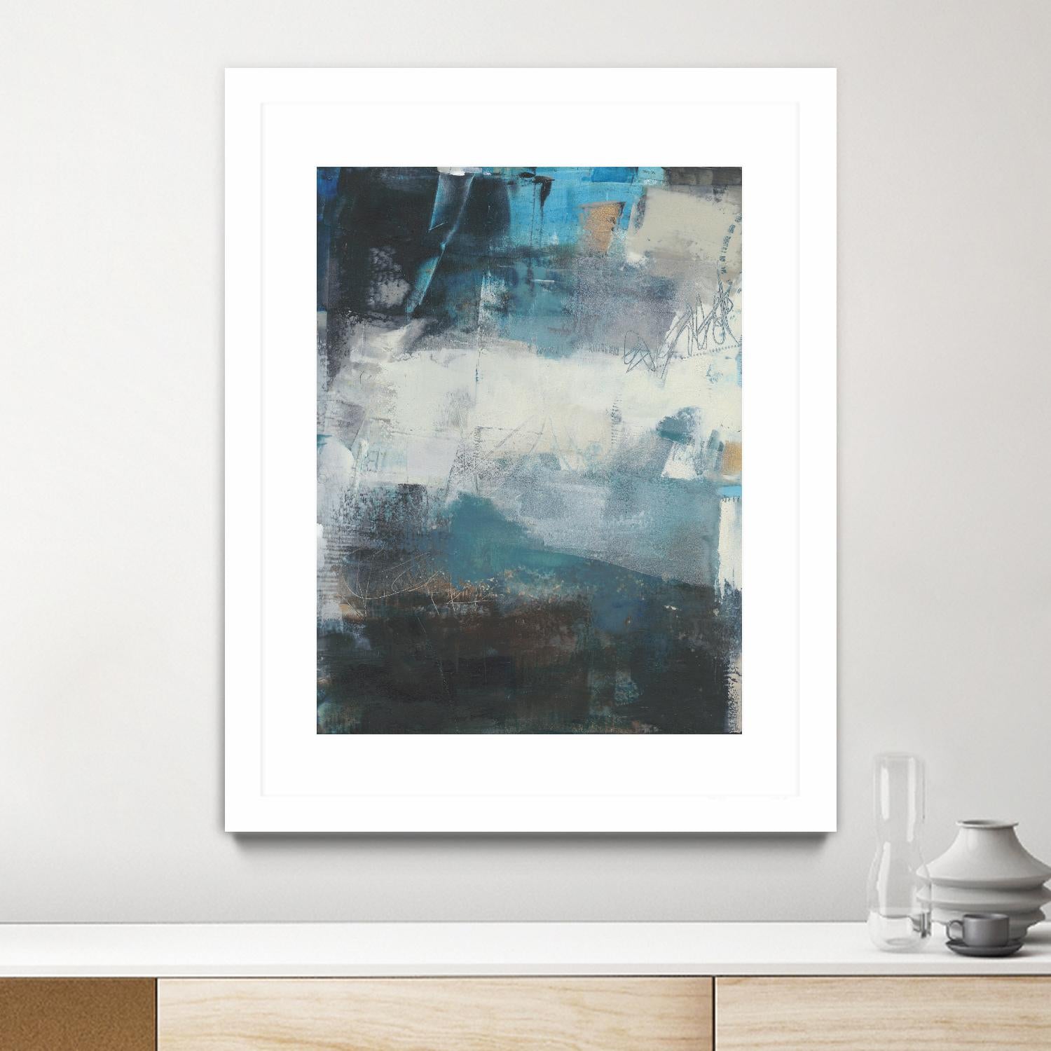 Umbra II by Sue Jachimiec on GIANT ART - blue abstract