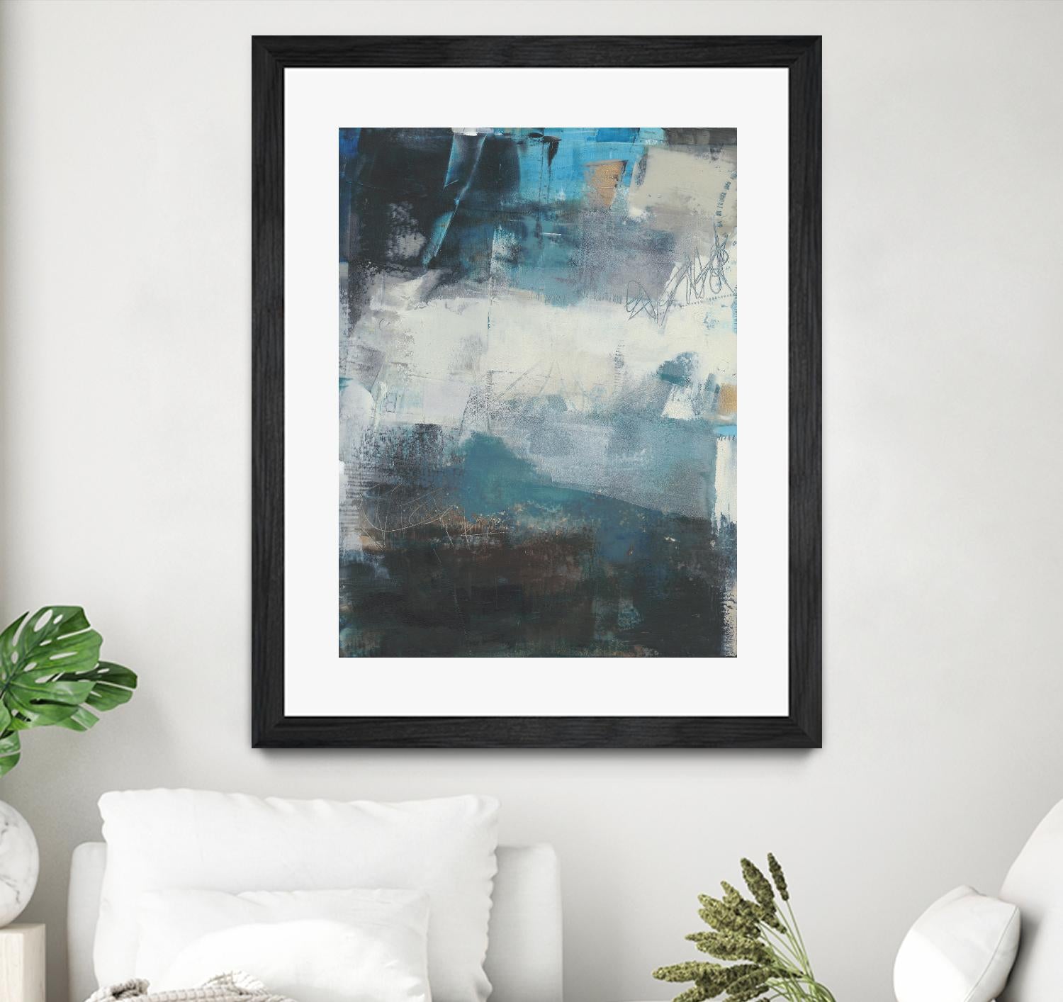 Umbra II by Sue Jachimiec on GIANT ART - blue abstract