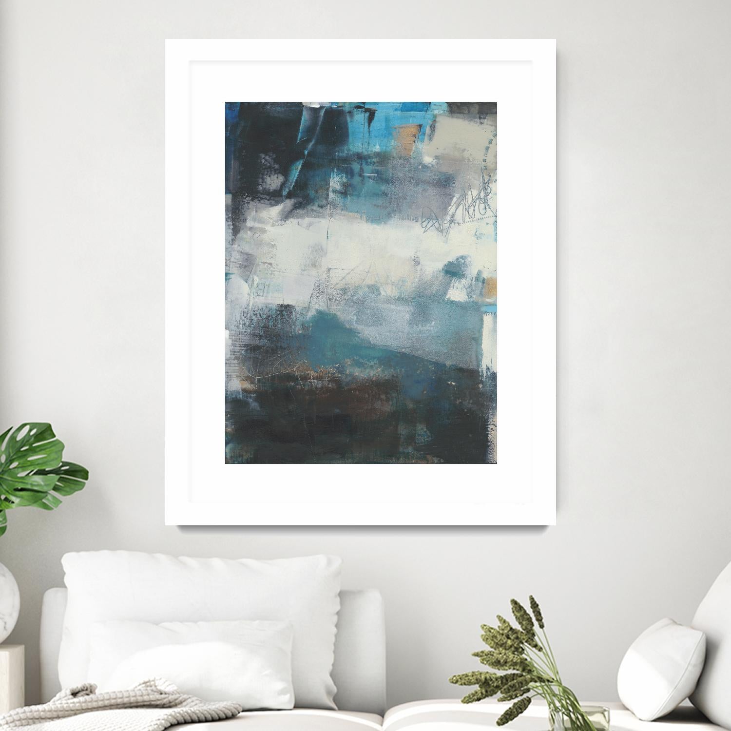 Umbra II by Sue Jachimiec on GIANT ART - blue abstract