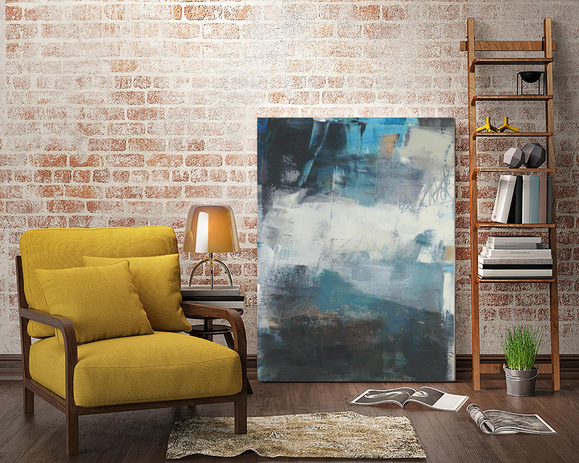 Umbra II by Sue Jachimiec on GIANT ART - blue abstract