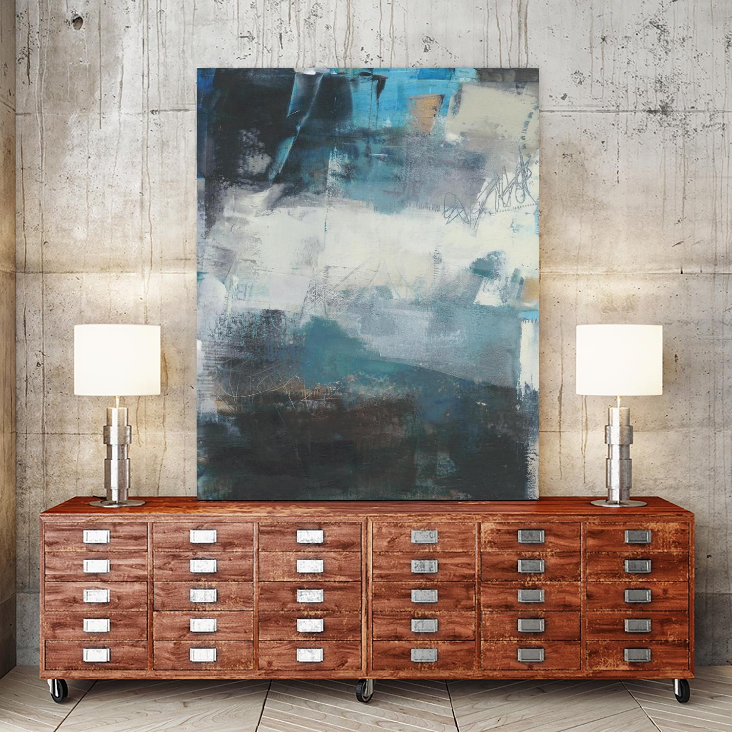 Umbra II by Sue Jachimiec on GIANT ART - blue abstract