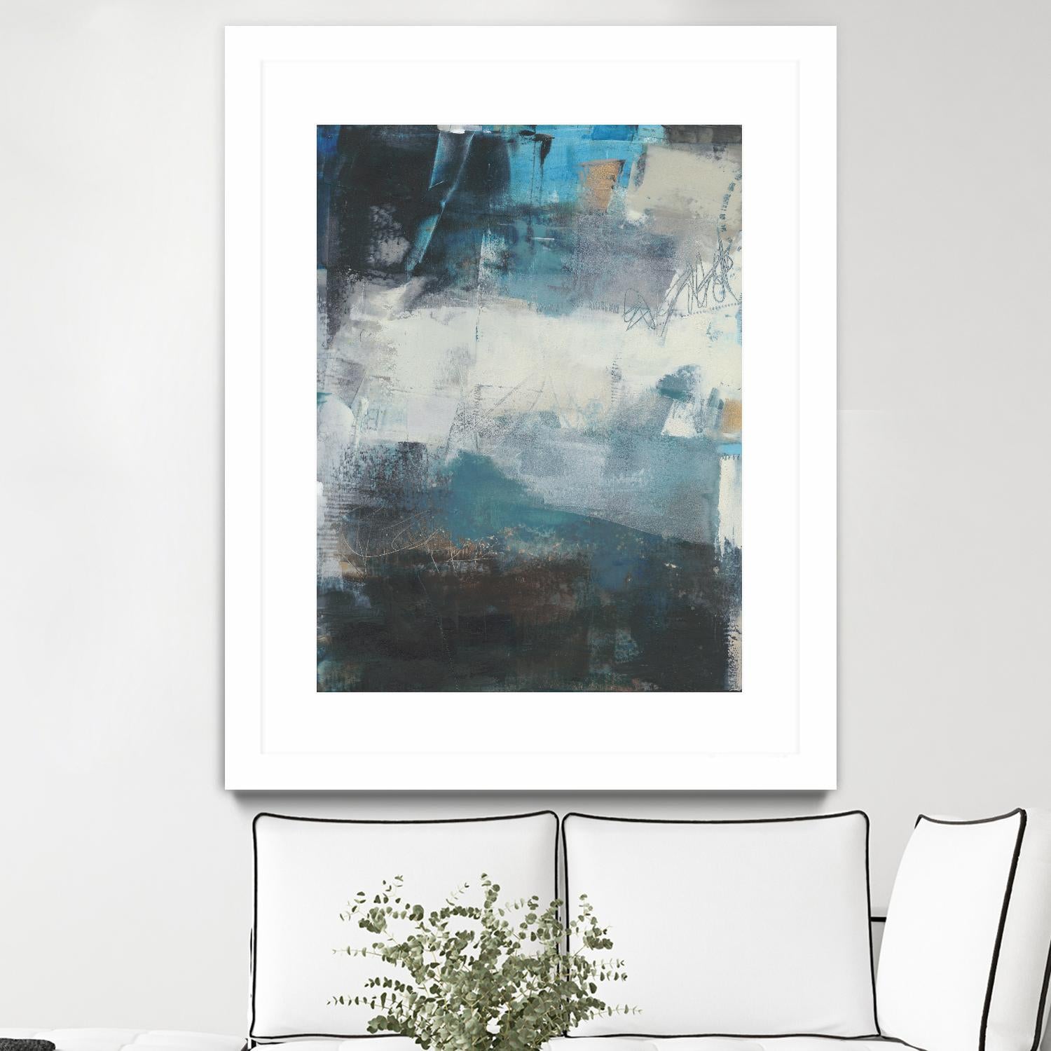 Umbra II by Sue Jachimiec on GIANT ART - blue abstract