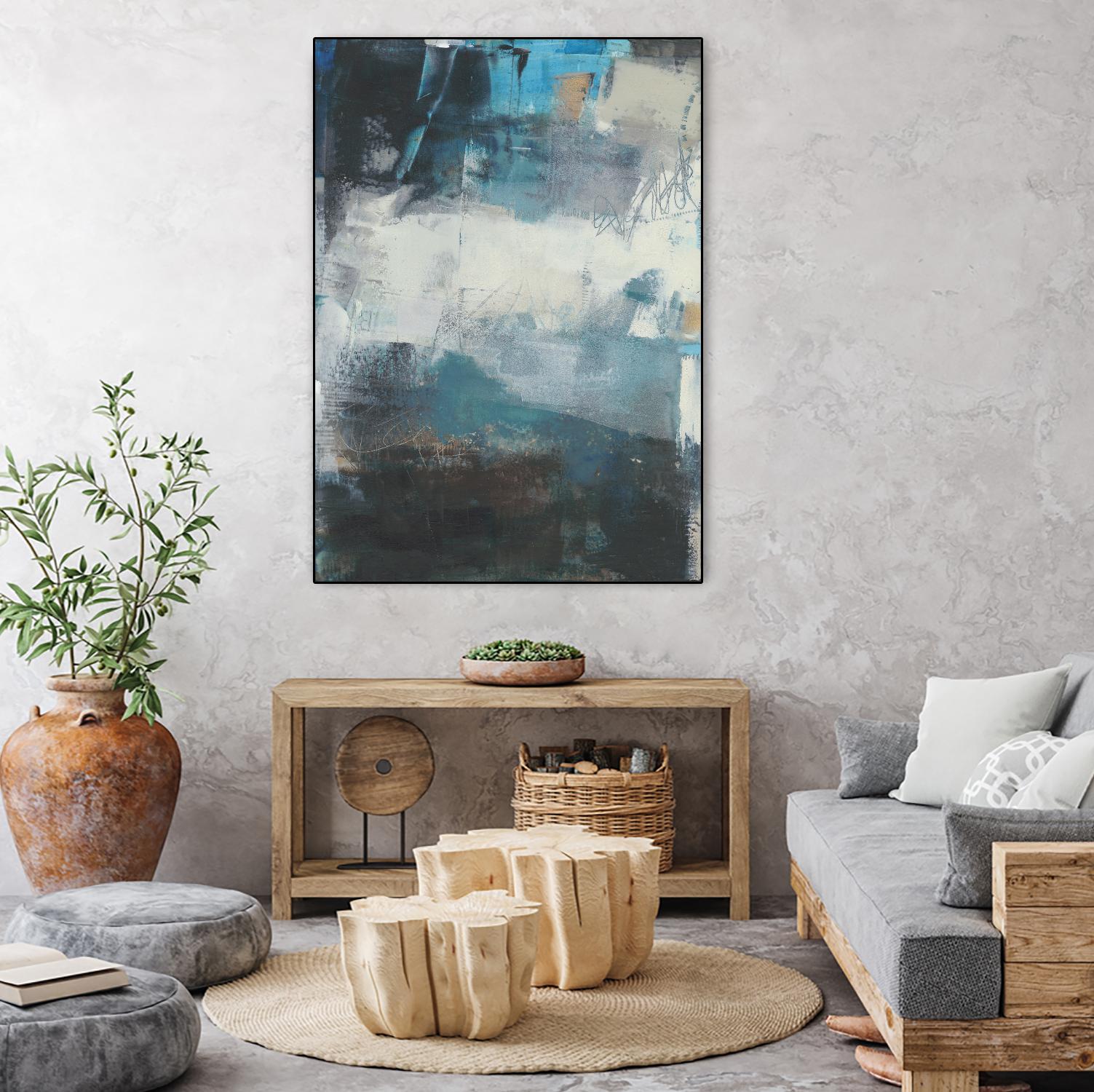 Umbra II by Sue Jachimiec on GIANT ART - blue abstract