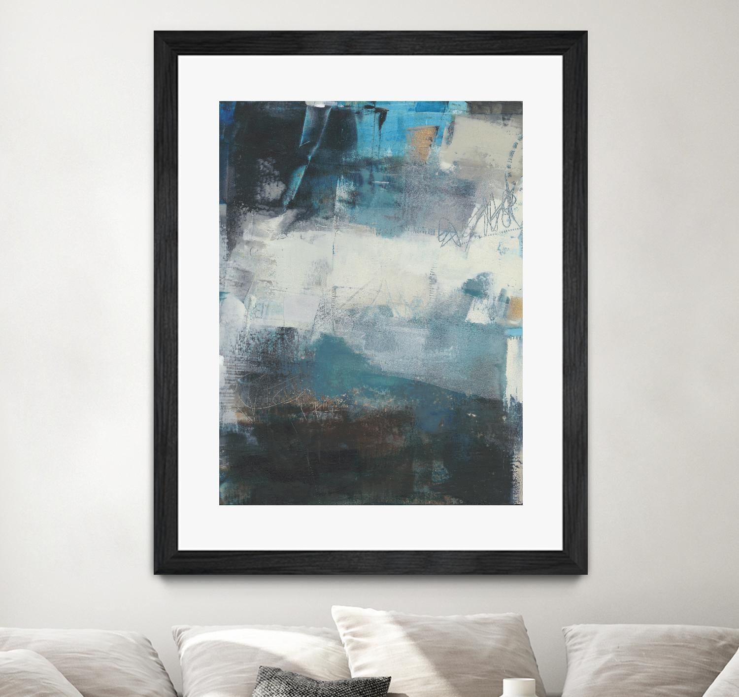 Umbra II by Sue Jachimiec on GIANT ART - blue abstract