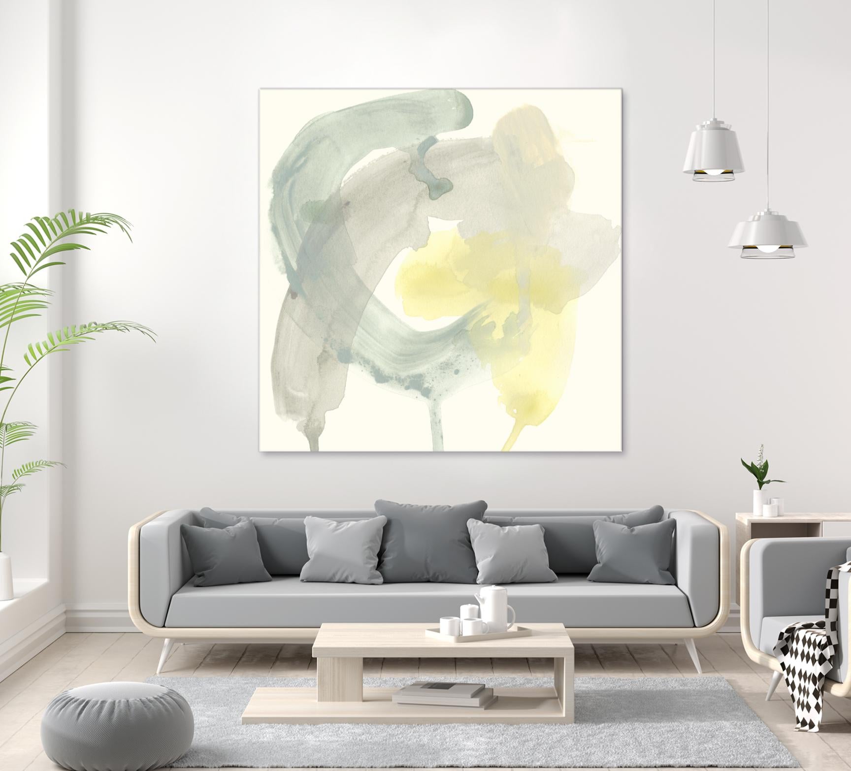 Lunar Sunrise II by June Erica Vess on GIANT ART - yellow abstract