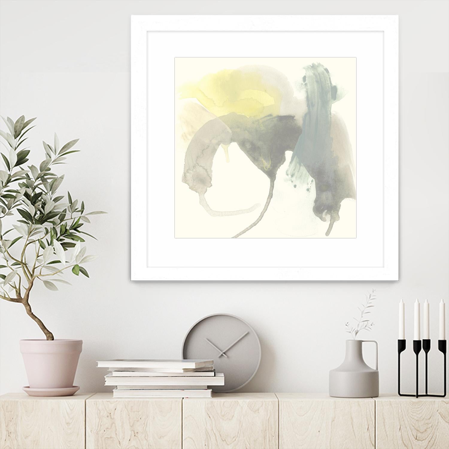 Lunar Sunrise III by June Erica Vess on GIANT ART - yellow abstract