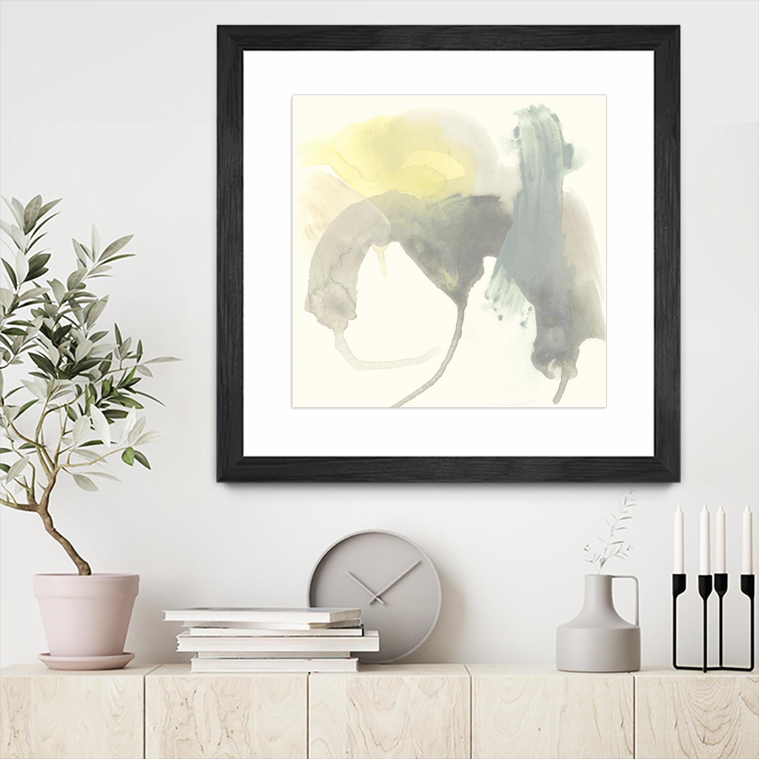 Lunar Sunrise III by June Erica Vess on GIANT ART - yellow abstract