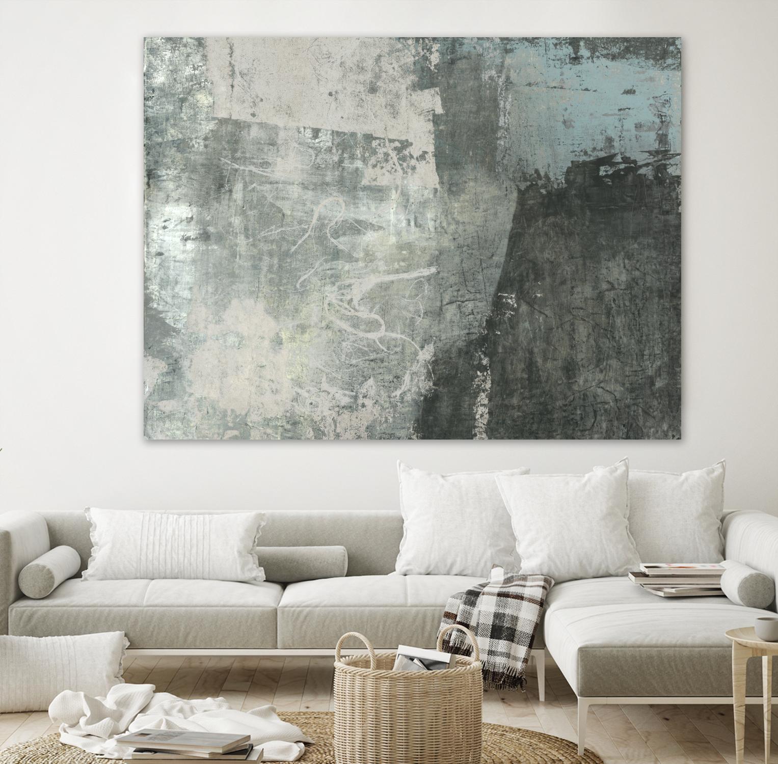 Black & Grey & Blue I by Studio W on GIANT ART - blue abstract