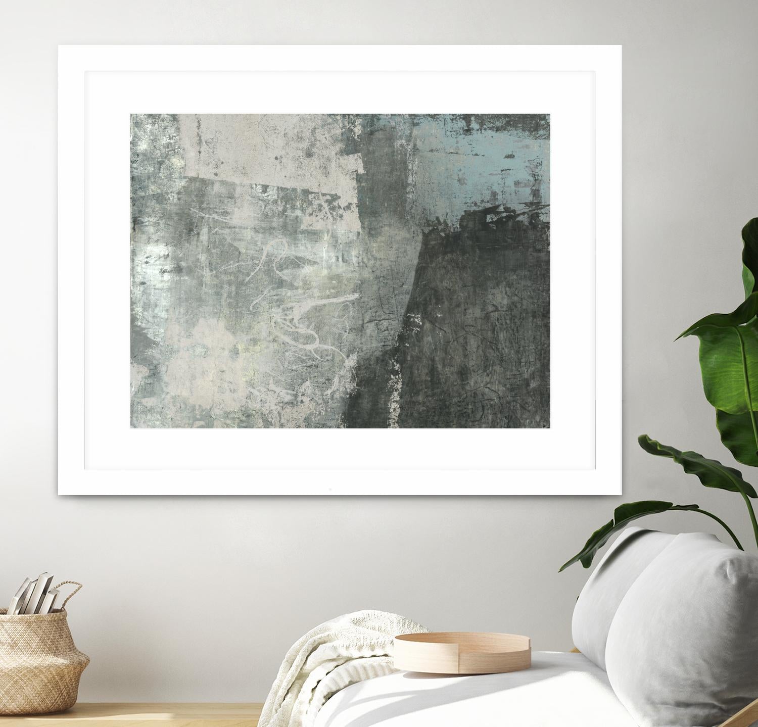 Black & Grey & Blue I by Studio W on GIANT ART - blue abstract