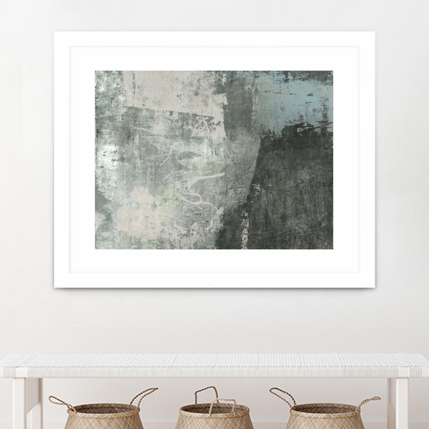 Black & Grey & Blue I by Studio W on GIANT ART - blue abstract