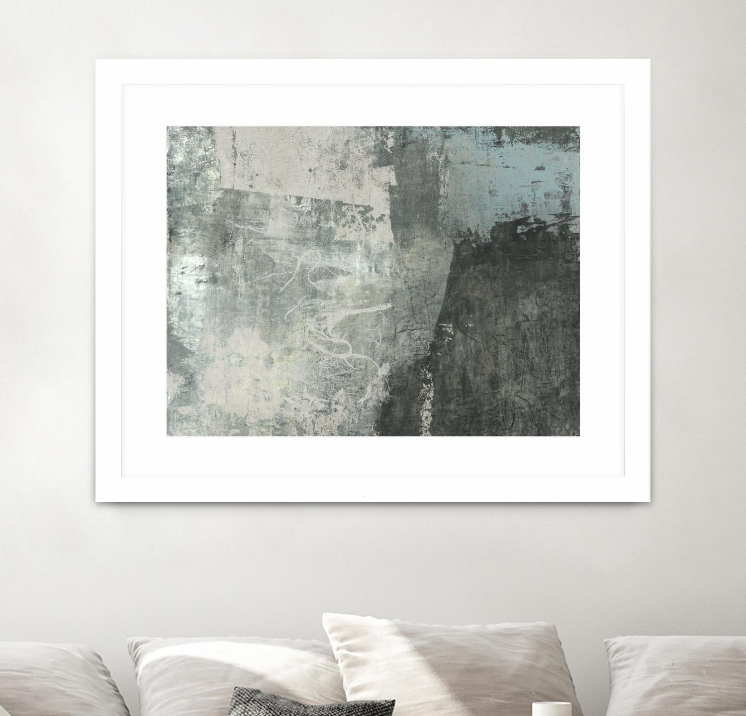 Black & Grey & Blue I by Studio W on GIANT ART - blue abstract