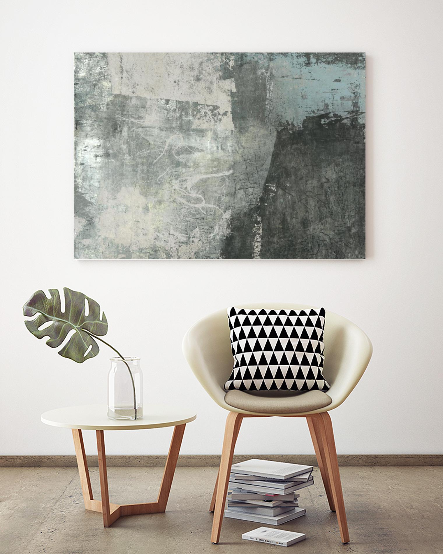 Black & Grey & Blue I by Studio W on GIANT ART - blue abstract